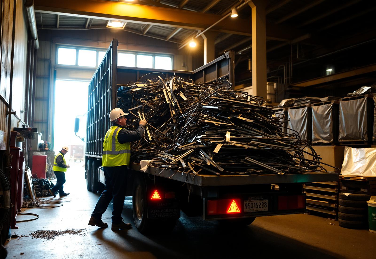Gupta Scrap Buyers team loading scrap